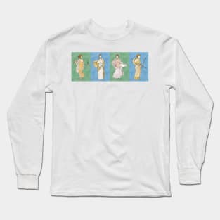 Ladies of the Villa of Ariadne - Flora, Medea, Leto and Diana Long Sleeve T-Shirt